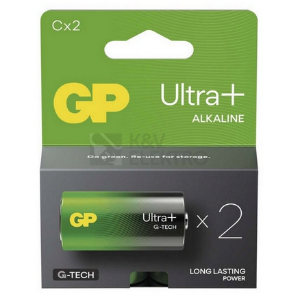 Obrázek produktu Baterie C GP G-TECH LR14 Ultra Plus alkalické (blistr 2ks) 2