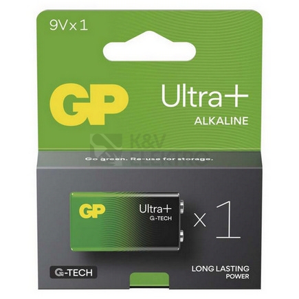Obrázek produktu  Baterie 9V GP G-TECH 6LF22 Ultra Plus alkalická 1ks blistr 1