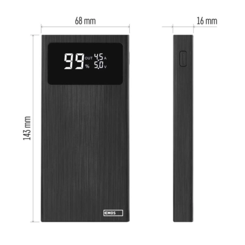 Powerbanka EMOS BetaQ 10 B0531B 10000mAh 22,5W (obrázek 11)