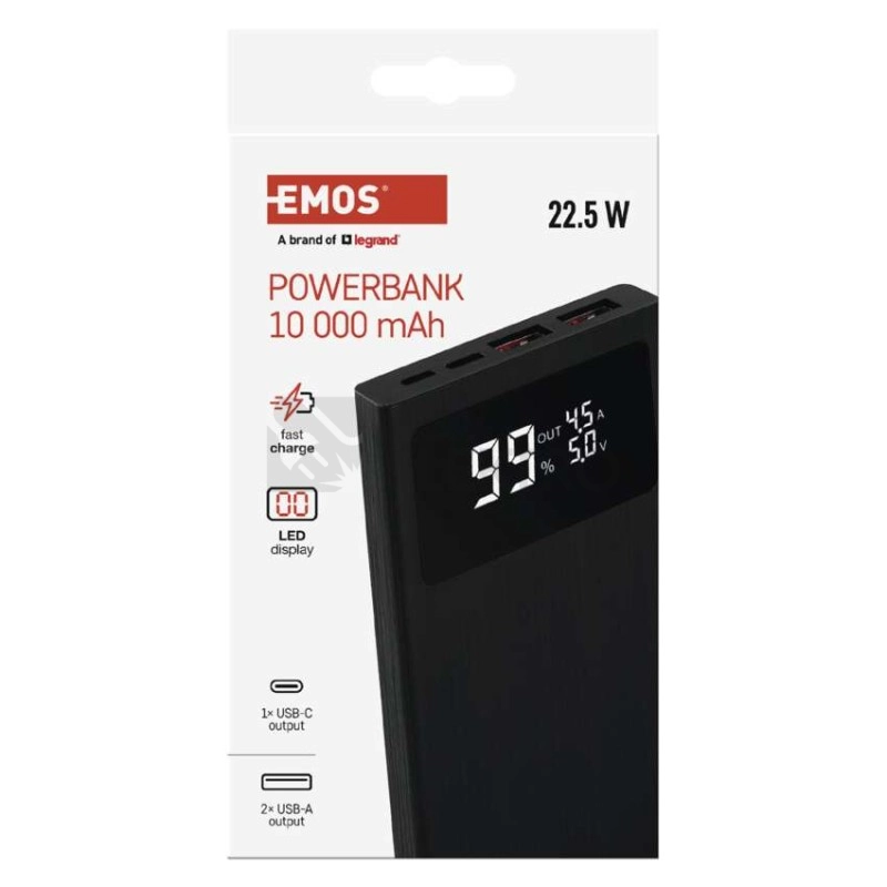 Obrázek produktu Powerbanka EMOS BetaQ 10 B0531B 10000mAh 22,5W 4