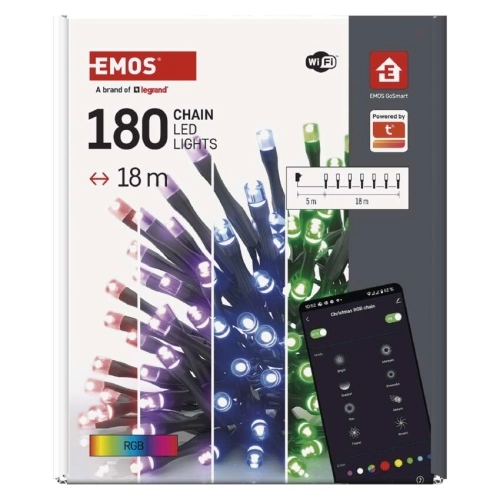 Vánoční osvětlení EMOS GoSmart (WiFi) D4ZR03 180LED řetěz 18m RGB 64 programů s časovačem (obrázek 11)