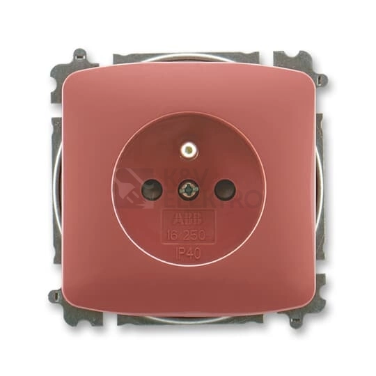 Obrázek produktu ABB Tango zásuvka vřesová červená 6619A-A06357 R2 s clonkami (2CHA196357A4533) 0