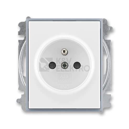 Obrázek produktu ABB Element zásuvka bílá/ledová šedá 6619E-A06357 04 (2CHE196357A4004) 0