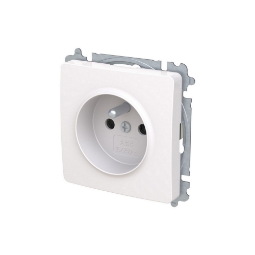 ABB Swing (L) zásuvka jasně bílá 6619G-A06357 B1 bezšroubová s clonkami (2CHG196357A4520)