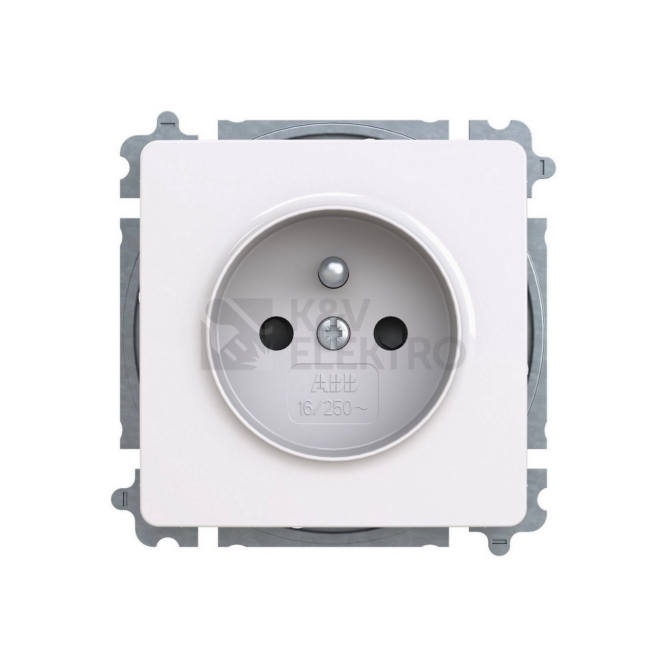 Obrázek produktu ABB Swing (L) zásuvka jasně bílá 6619G-A06357 B1 bezšroubová s clonkami (2CHG196357A4520) 0