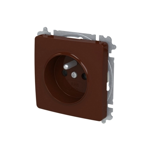 ABB Swing (L) zásuvka hnědá 6619G-A06357 H1 bezšroubová s clonkami (2CHG196357A4538) (obrázek 2)