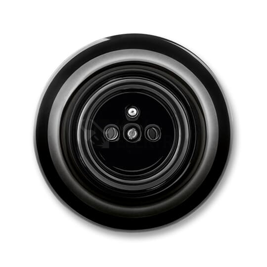 Obrázek produktu ABB Decento zásuvka černá-porcelán 6619K-C02347 N (2CHK196347C4301) 0