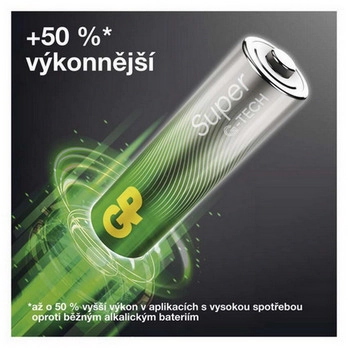 Tužkové baterie AA GP G-TECH LR6 Super alkalické (fólie 2ks) (obrázek 6)