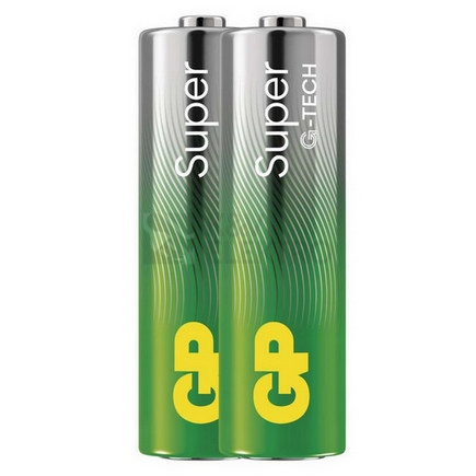 Obrázek produktu  Tužkové baterie AA GP G-TECH LR6 Super alkalické (fólie 2ks) 0
