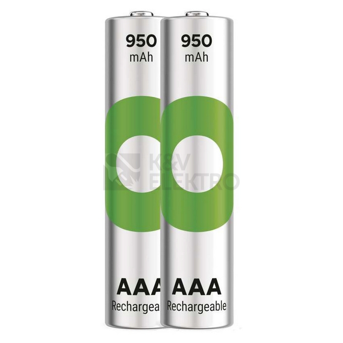 Obrázek produktu  Nabíjecí mikrotužkové baterie AAA GP ReCyko HR03 950mAh NiMH B25112 (2ks v papírové krabičce) 0