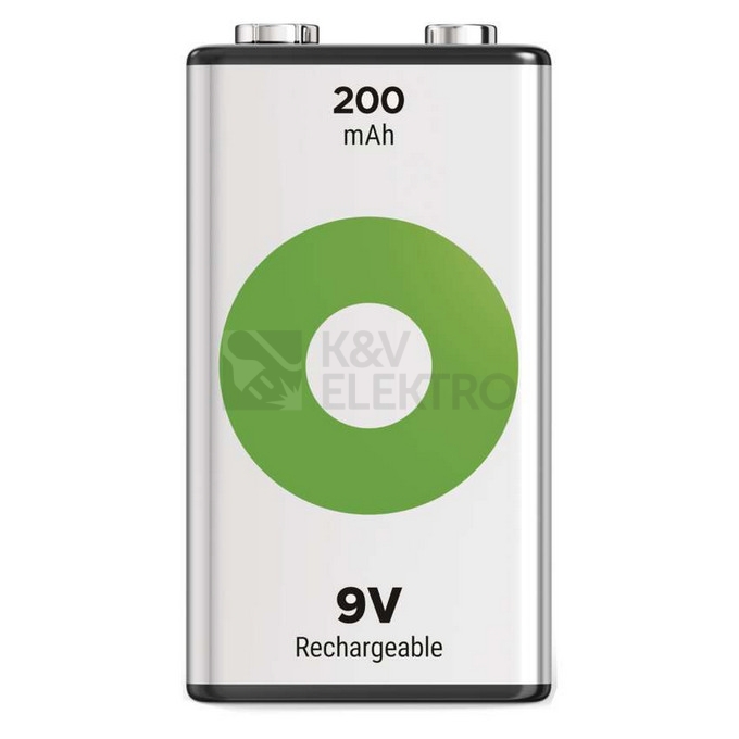 Obrázek produktu Nabíjecí baterie 9V GP ReCyko 200mAh NiMH B2552 (1ks v papírové krabičce) 0