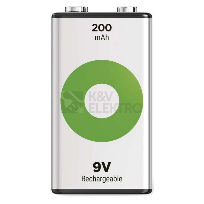 Obrázek produktu Nabíjecí baterie 9V GP ReCyko 200mAh NiMH B2552 (1ks v papírové krabičce) 0