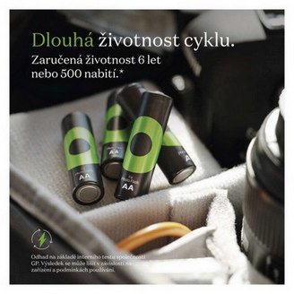 Nabíjecí tužkové baterie AA GP ReCyko Pro Professional HR6 2000mAh NiMH B2220 (blistr 6ks) (obrázek 5)
