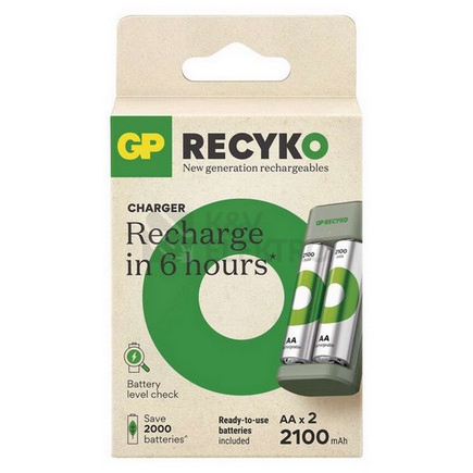 Obrázek produktu Nabíječka baterií GP Eco E221 + 2x AA ReCyko 2100mAh B50224 1