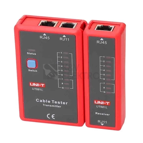 Obrázek produktu Tester kabelu UNI-T UT681L RJ45/RJ11 1