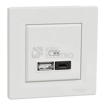 Obrázek produktu Schneider Electric Asfora rychlonabíječka USB A+C 3A 45W bílá balení 2+1ks zdarma KIT_EPH2700421X3 1