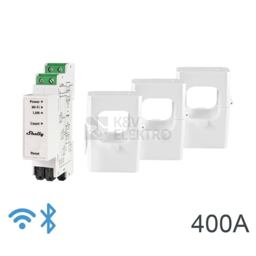 Měřič a monitor spotřeby elektrické energie WiFi/LAN Shelly Pro 3EM