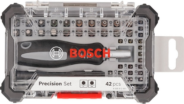Obrázek produktu Sada bitů s rukojetí 42dílná Bosch Precision 2.607.002.835 0