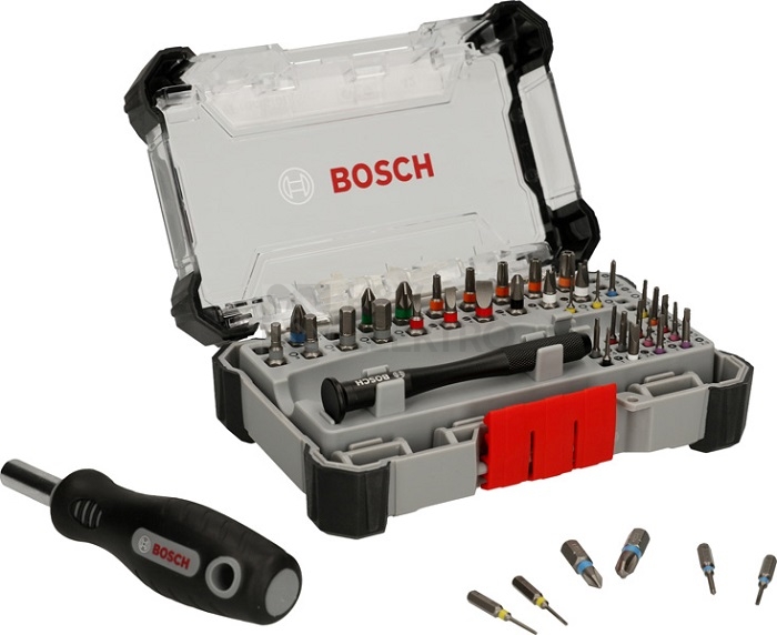 Obrázek produktu Sada bitů s rukojetí 42dílná Bosch Precision 2.607.002.835 1
