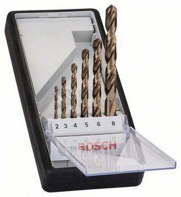 Obrázek produktu Sada vrtáků do kovu 6dílná Bosch Robust Line HSS-Co 2-8mm 2.607.019.924 1