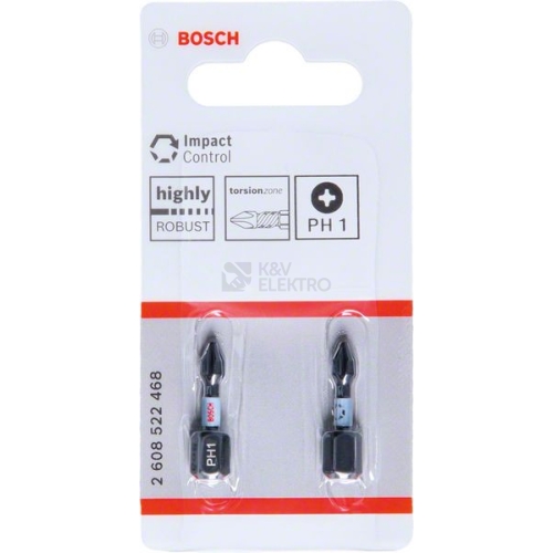 Bity šroubovací PH1 blisr 2ks Bosch Impact Control 2.608.522.468