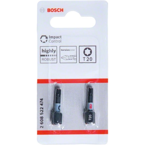 Bity šroubovací T20 blisr 2ks Bosch Impact Control 2.608.522.474