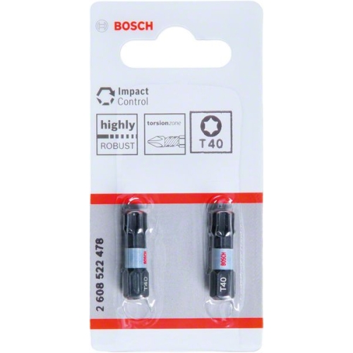 Bity šroubovací T40 blisr 2ks Bosch Impact Control 2.608.522.478