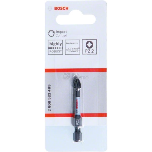 Bit šroubovací PZ2 prodloužený Bosch Impact Control Power Bit 2.608.522.483