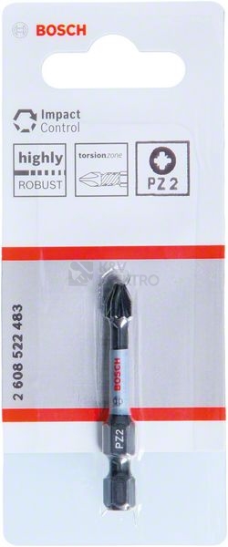 Obrázek produktu Bit šroubovací PZ2 prodloužený Bosch Impact Control Power Bit 2.608.522.483 0