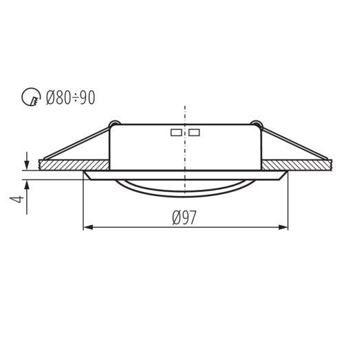 Podhledové svítidlo Kanlux ARGUS II CT-2115-G zlatá sklopný 37163