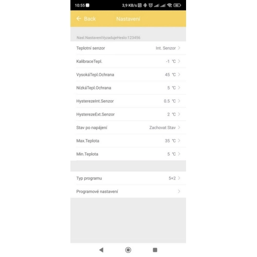 Chytrý termostat AURATON 2YA WiFi bílý (obrázek 8)