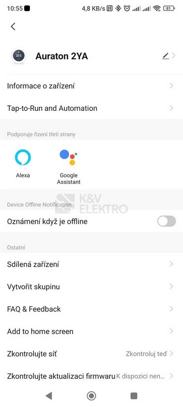 Obrázek produktu Chytrý termostat AURATON 2YA WiFi bílý 1