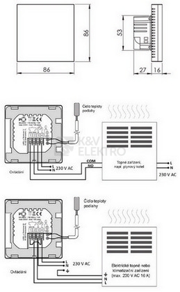 Obrázek produktu  Chytrý termostat AURATON 2YA WiFi bílý 4