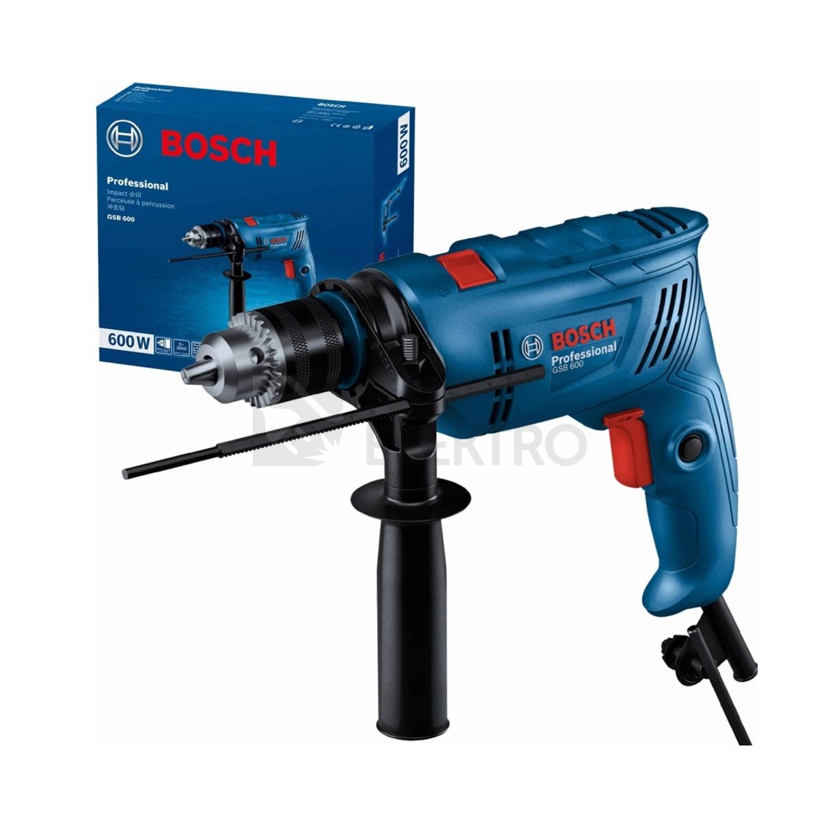 Obrázek produktu Příklepová vrtačka 600W Bosch GSB 600 0.601.1A0.320 0