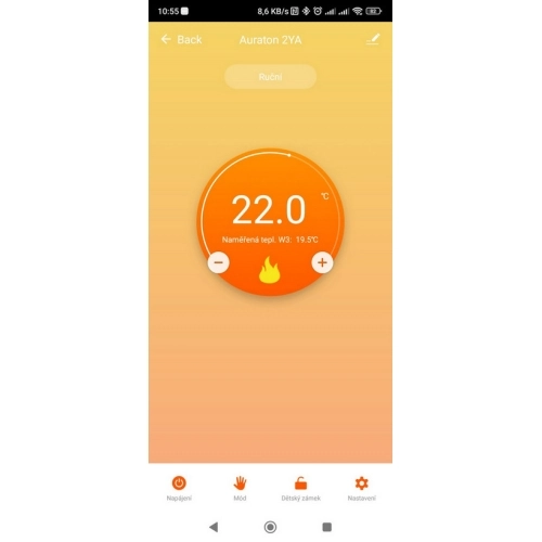Chytrý termostat AURATON 2YA WiFi černý (obrázek 8)