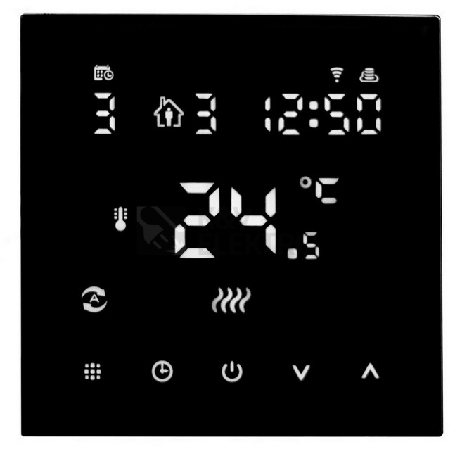 Obrázek produktu  Chytrý termostat AURATON 2YA WiFi černý 0