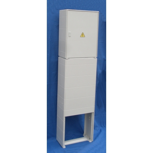 Elektroměrový rozvaděč pro fotovoltaiku pilíř DCK ER212/NKP7P 63A/QM s vypínačem šedý pro ČEZ, EGD (E.ON)