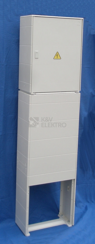 Obrázek produktu  Elektroměrový rozvaděč pro fotovoltaiku pilíř DCK ER212/NKP7P 63A/QM s vypínačem šedý pro ČEZ, EGD (E.ON) 0