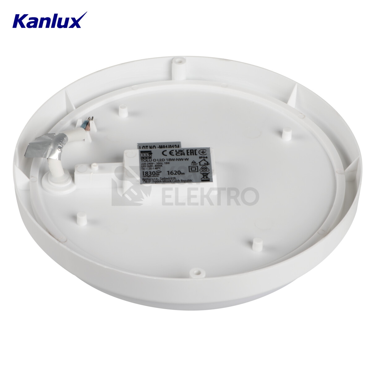 Obrázek produktu LED svítidlo Kanlux Miledo TOLU O LED 18W-NW-W IP54 neutrální bílá 31498 1
