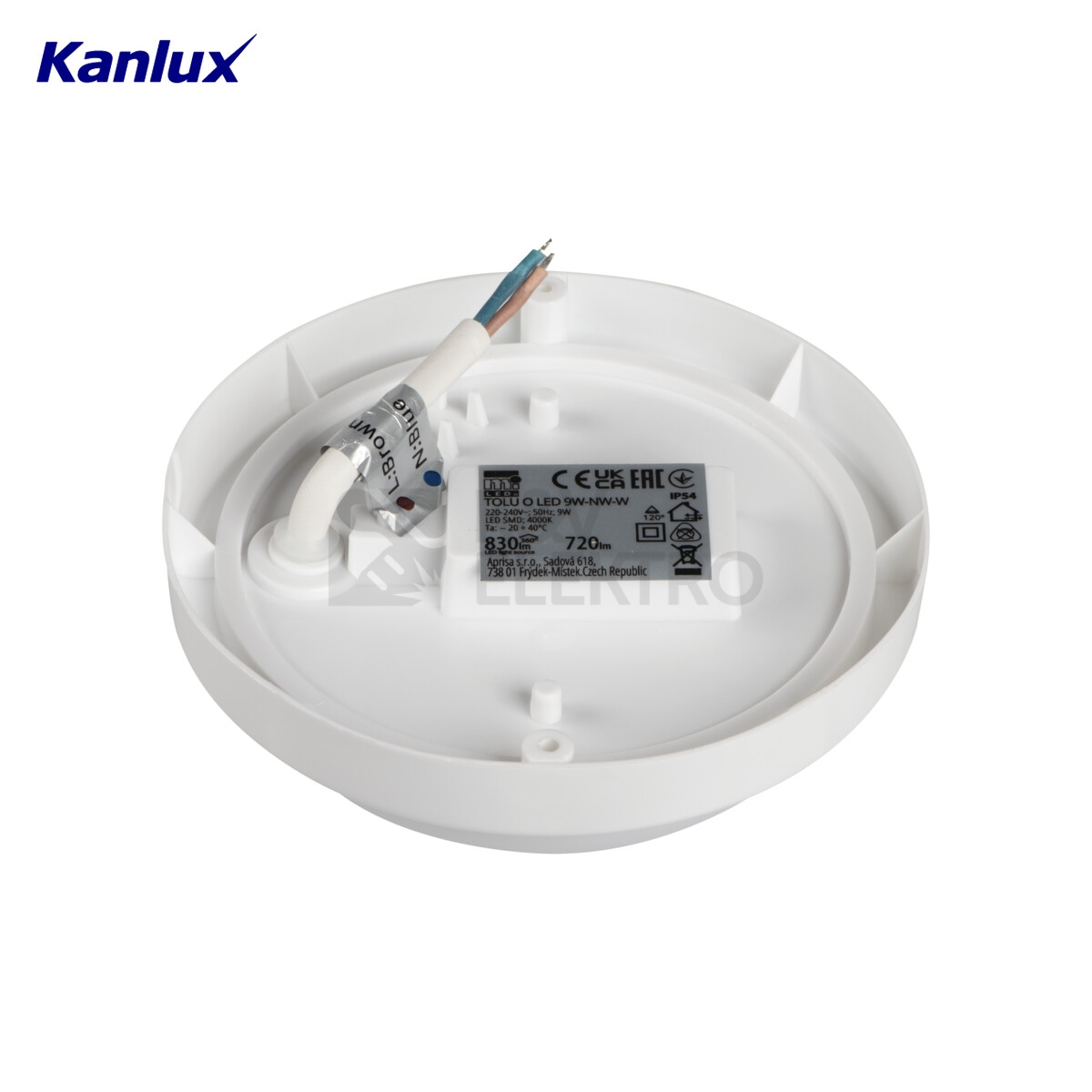 Obrázek produktu LED svítidlo Kanlux Miledo TOLU O LED 9W-NW-W IP54 neutrální bílá 31497 1