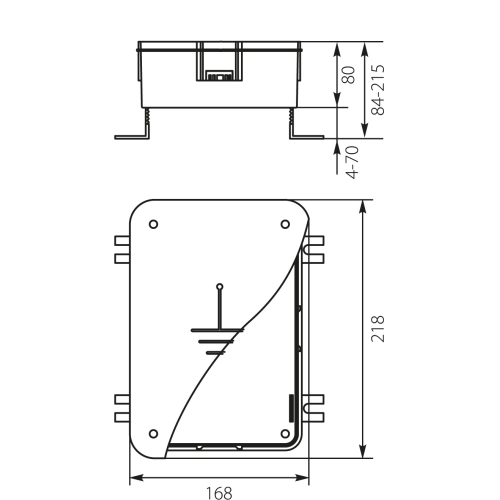 Krabice hromosvodová do zateplení s nerezovým víkem Elektroplast PZO 35.02 INOX