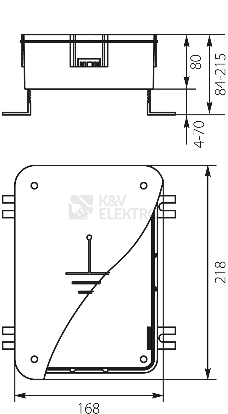 Obrázek produktu Krabice hromosvodová do zateplení s nerezovým víkem Elektroplast PZO 35.02 INOX 1