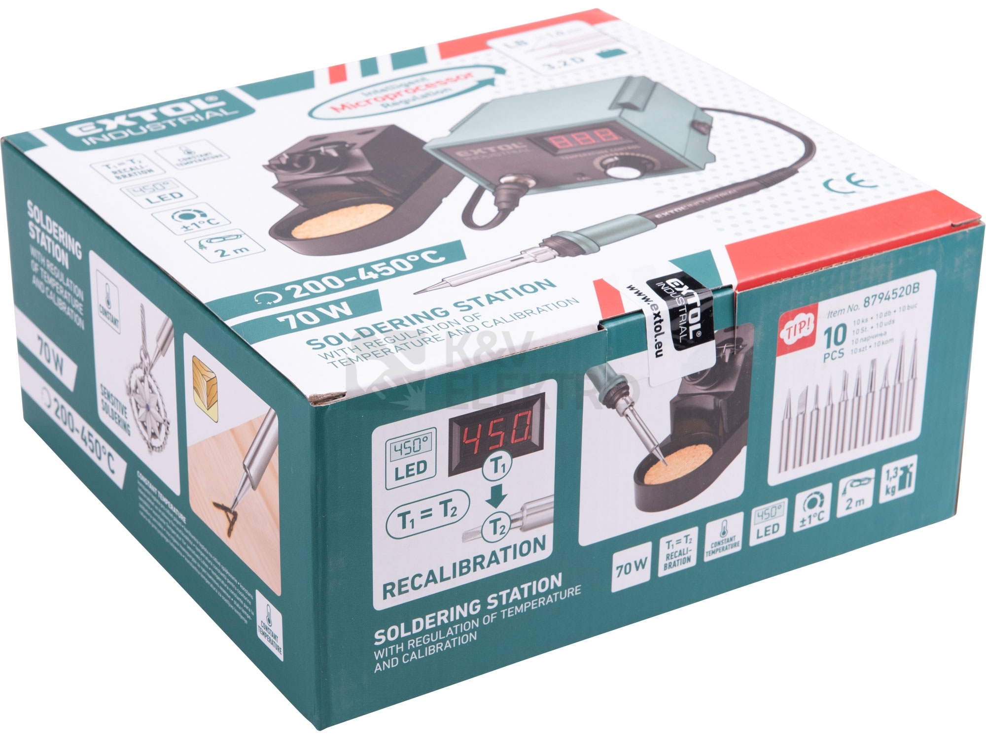 Obrázek produktu Pájecí stanice 70W 230V EXTOL INDUSTRIAL 8794520 4