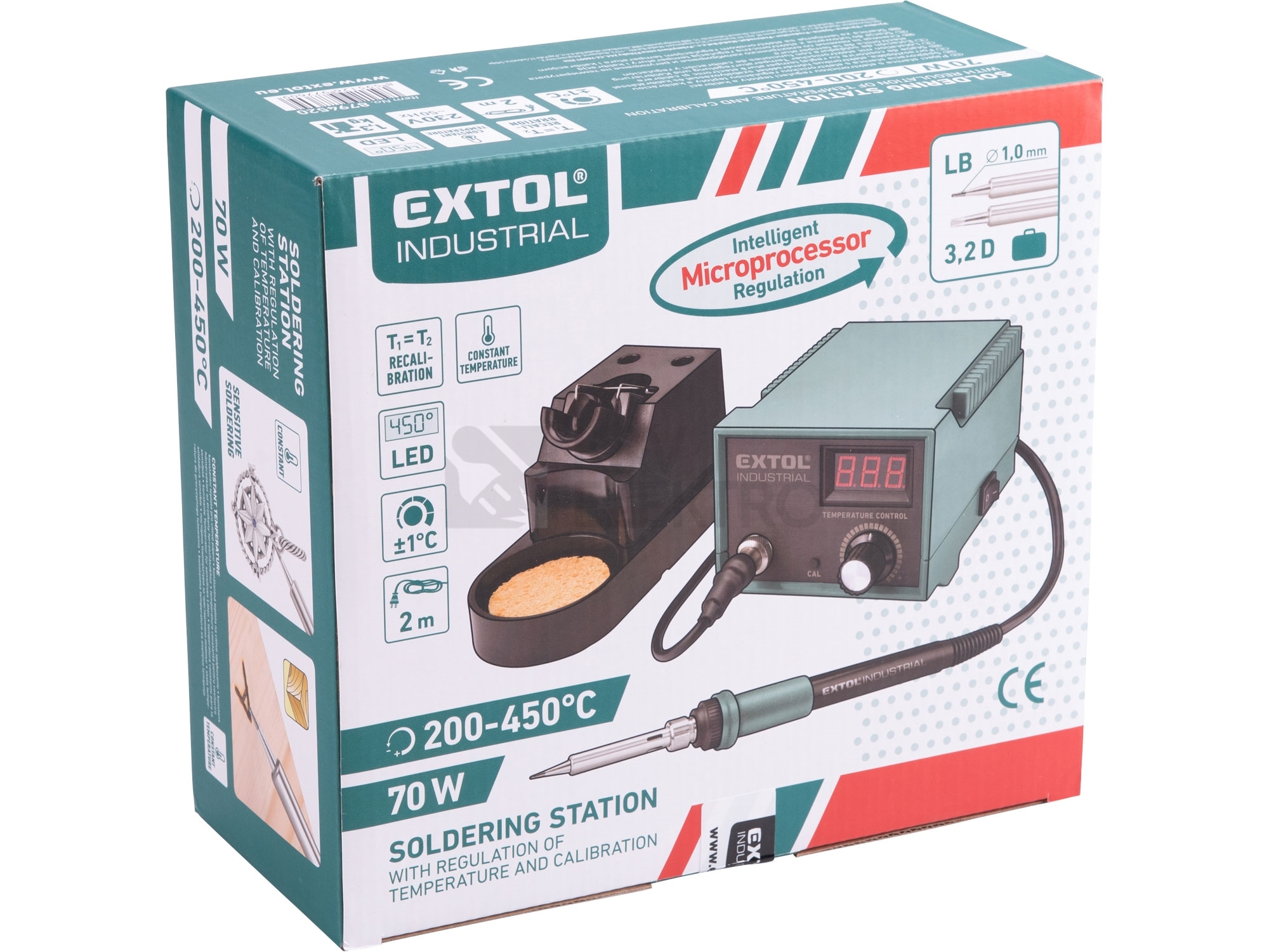 Obrázek produktu Pájecí stanice 70W 230V EXTOL INDUSTRIAL 8794520 5