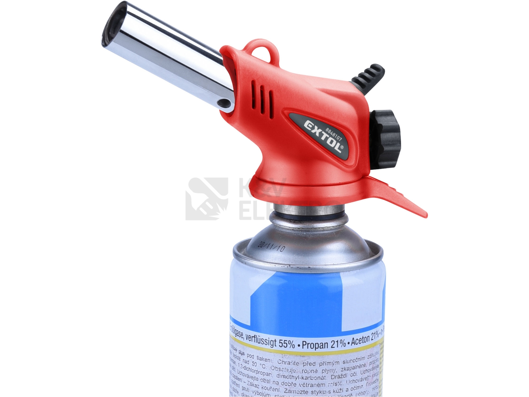 Obrázek produktu Piezo hořák 1,1kW na kartuše 7/16" EXTOL PREMIUM 8848107 bez lahve 2