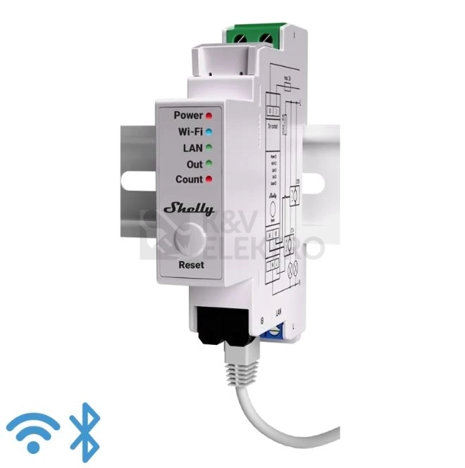 Obrázek produktu Měřič a monitor spotřeby elektrické energie WiFi/LAN Shelly Pro EM50 0