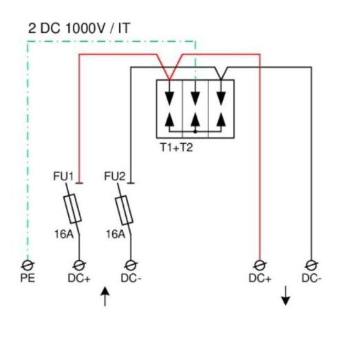 Fotovoltaický rozvaděč jeden string N.G. FVE 51 6647.01 16A IP65 (obrázek 3)