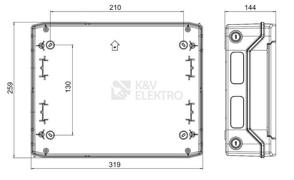 Obrázek produktu Fotovoltaický rozvaděč dva stringy N.G. FVE 51 6648.01 16A IP65 3