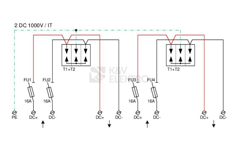 Obrázek produktu Fotovoltaický rozvaděč dva stringy N.G. FVE 51 6648.01 16A IP65 4