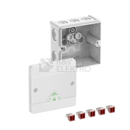Krabice Spelsberg Abox 040-4/W se svorkovnicí 5x4x4mm2 IP66 bílá 102x102x57mm 80412001